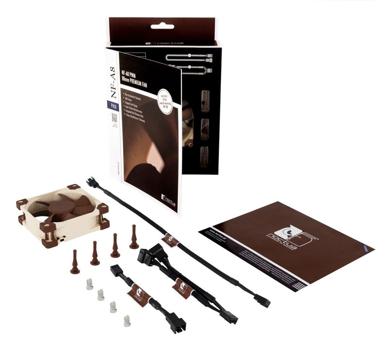 Ventilateur pour boîtier Noctua NF-A8 PWM 8 cm Beige, Marron