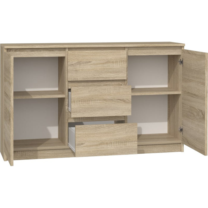 Topeshop KOMODA 2D3S D?B SONOMA chest of drawers