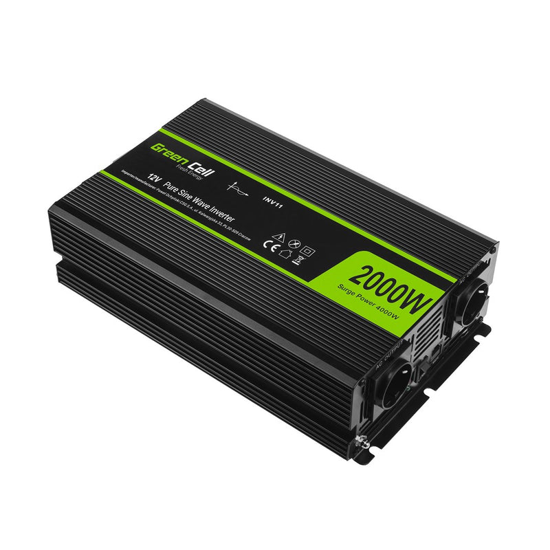 "Green Cell KFZ Spannungswandler Power Inverter 12V > 230V 2000/4000W"