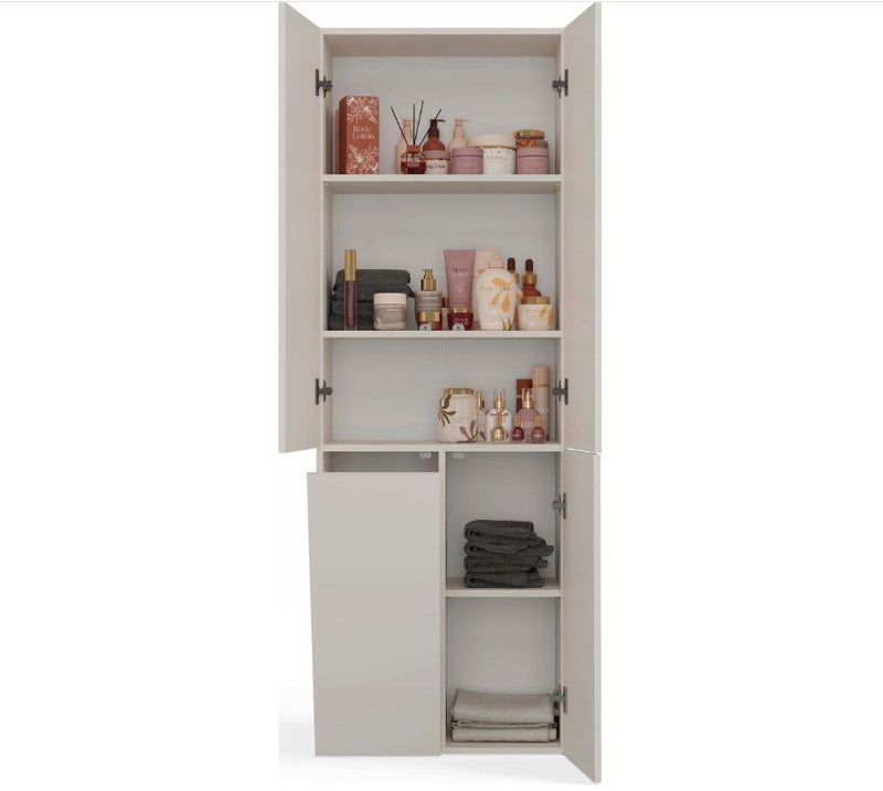 BATHROOM CABINET NEL DD 1K BASKET CASMERE COLOUR LONG DOORS