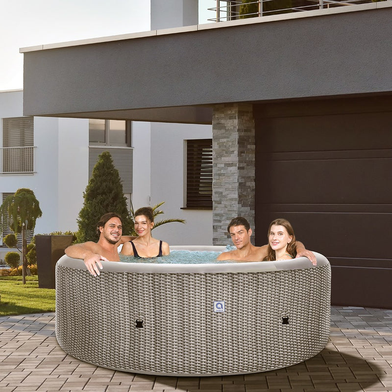 Garden spa, inflatable pool, AVENLI NICE 6-person hot tub, 204x70, brown