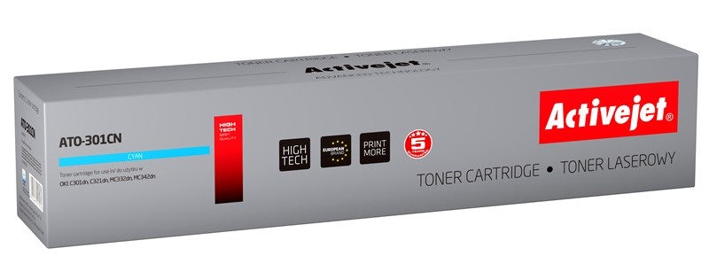 Activejet ATO-301CN Toner für OKI Drucker; OKI 44973535 Ersatz; Supreme; 1500 Seiten; Cyan
