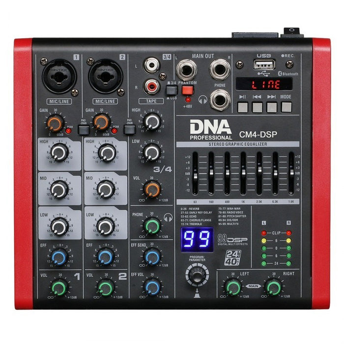 DNA CM4-DSP - Mikser audio, USB, MP3, Bluetooth, Phantom