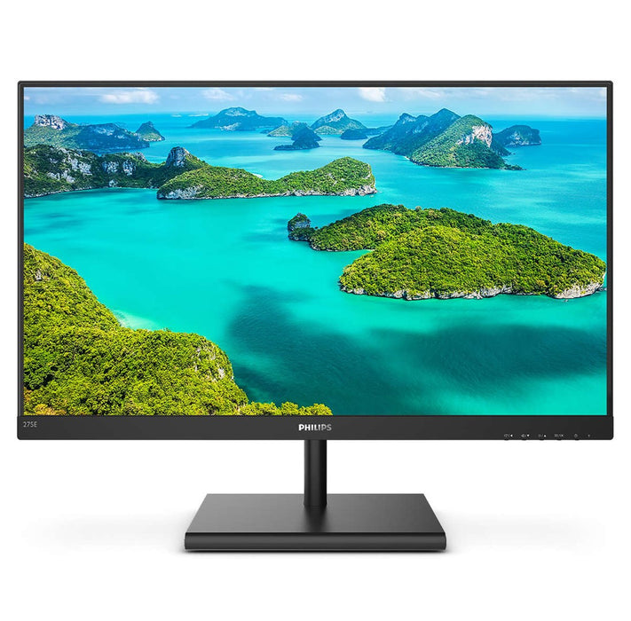 Philips E-line 275E1S - LED monitor - 27" - 2560 x 1440 QHD @ 75 Hz - IPS - 250 cd/mÂ² - 1000:1 - 4 ms - HDMI, VGA, DisplayPort - textured black