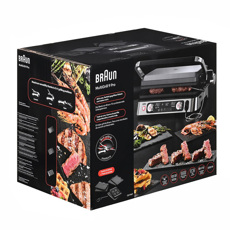Braun MultiGrill 9 Pro CG9167 Electric Contact Grill Black, Stainless Steel