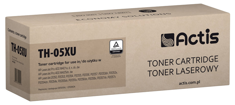 Actis TH-05XU Toner Universal (replacement for HP 05X, CE505X, 80X, CF280X, TH-80X, Standard; 7200 pages; black)