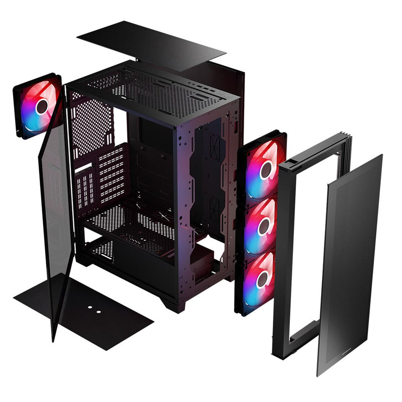 MODECOM MISTRAL ARGB Flow MIDI USB 3.0 X 2 CYPE-C computer case