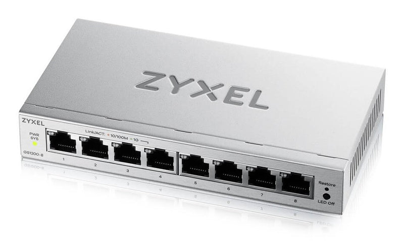 Zyxel GS1200-8V3 Managed L2 Gigabit Ethernet (10/100/1000) Desktop Grey