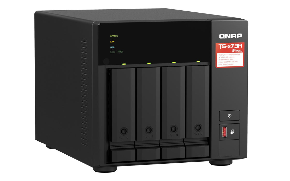 QNAP TS-473A - NAS server - 4 bays - SATA 6Gb/s - RAM 8 GB - 2.5 Gigabit Ethernet