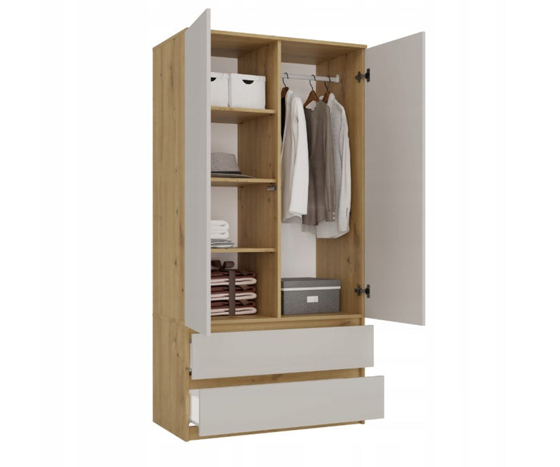 MALWA SS-90 wardrobe Artisan oak/cashmere