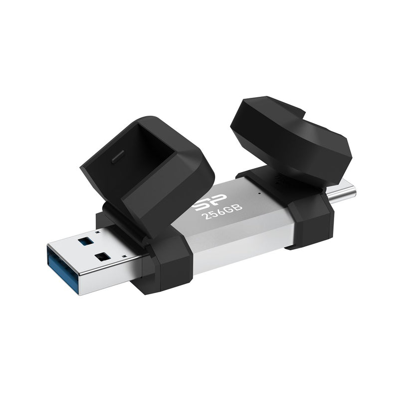 Silicon Power SP256GBUC3C51V1S USB flash drive 256 GB USB Type-A / USB Type-C 3.2 Gen 1 (3.1 Gen 1) Black, Silver