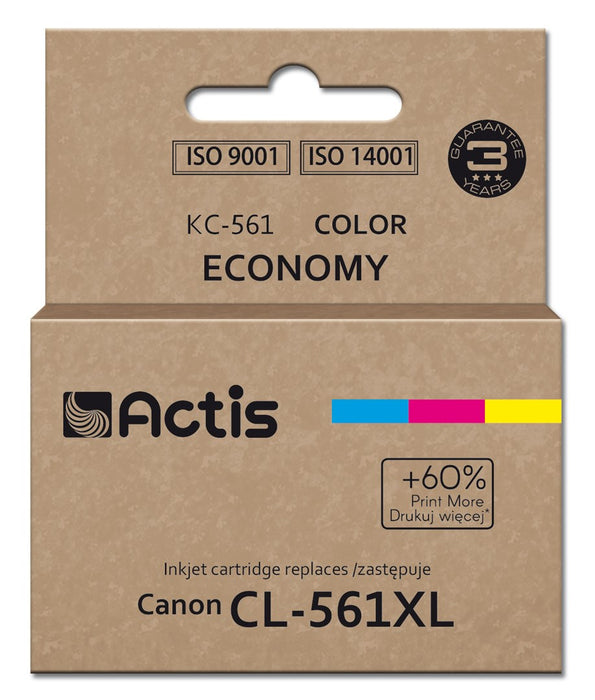 Actis KC-561 Ink (replacement for Canon CL-561XL; Supreme; 18 ml; cyan, magenta, yellow). Prints 60% more than OEM.