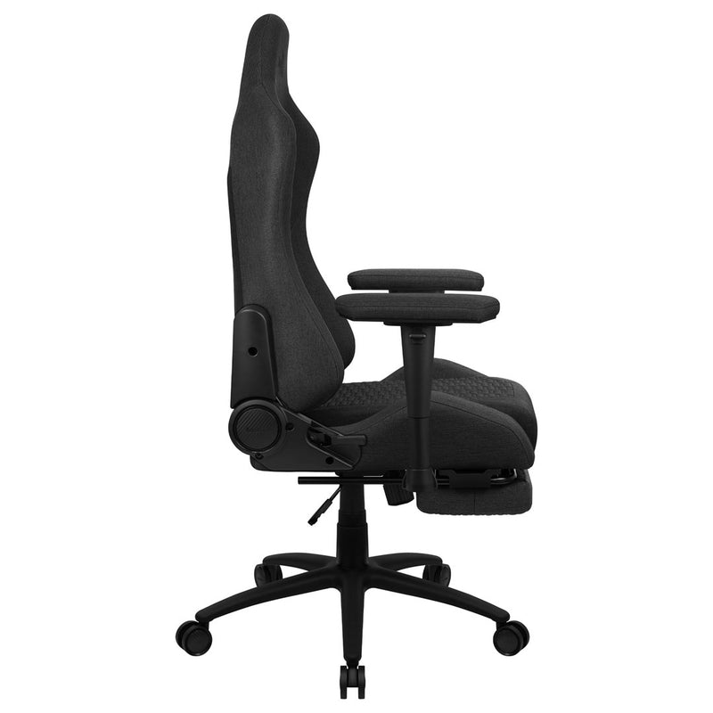 Aerocool ROYALASHBK Premium Ergonomischer Gaming Stuhl Beinstützen Aeroweave Technologie Schwarz