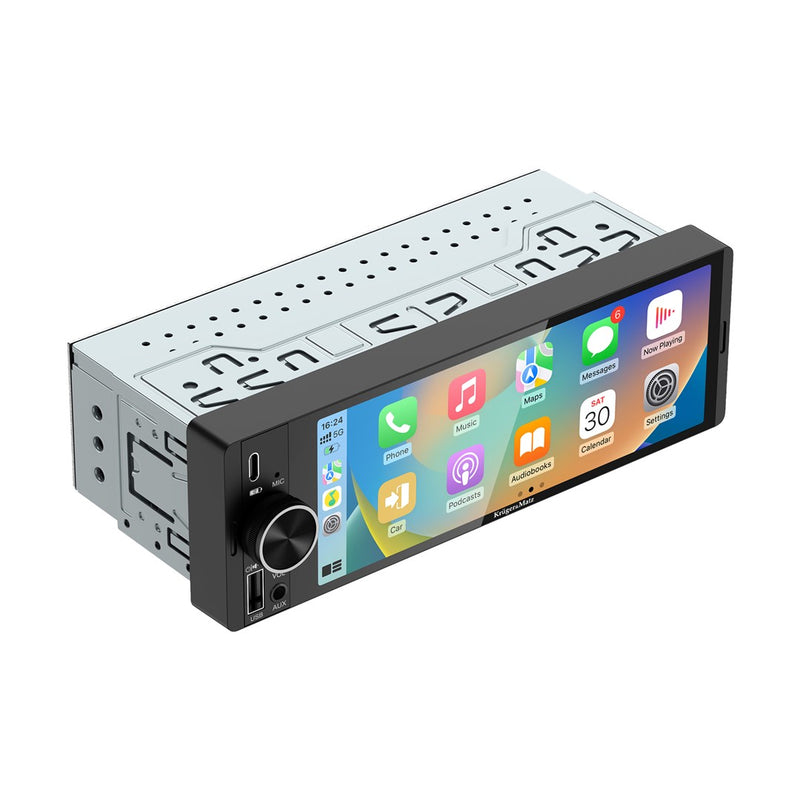 Kruger&Matz KM2016 1DIN CarPlay/AndroidAuto car radio