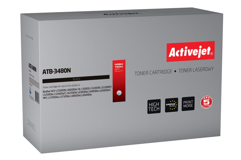 Activejet ATB-3480N Toner (ersetzt Brother TN-3480; Supreme; 8000 Seiten; schwarz)