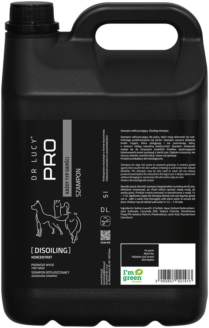 DR LUCY - PRO DISOILING 5 L - DEGREASING SHAMPOO FOR DOGS