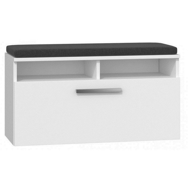 Topeshop RIVA MEUBLE À CHAUSSURES Rangement à chaussures fermé Blanc