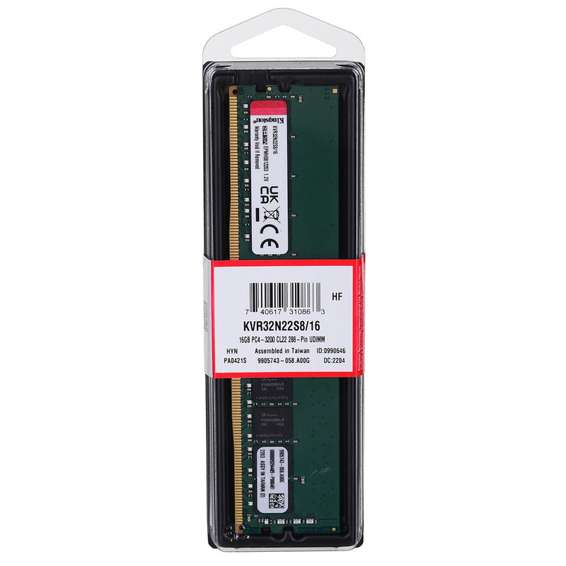 Kingston Technology KVR32N22S8/16 Speichermodul 16 GB 1 x 16 GB DDR4 3200 MHz