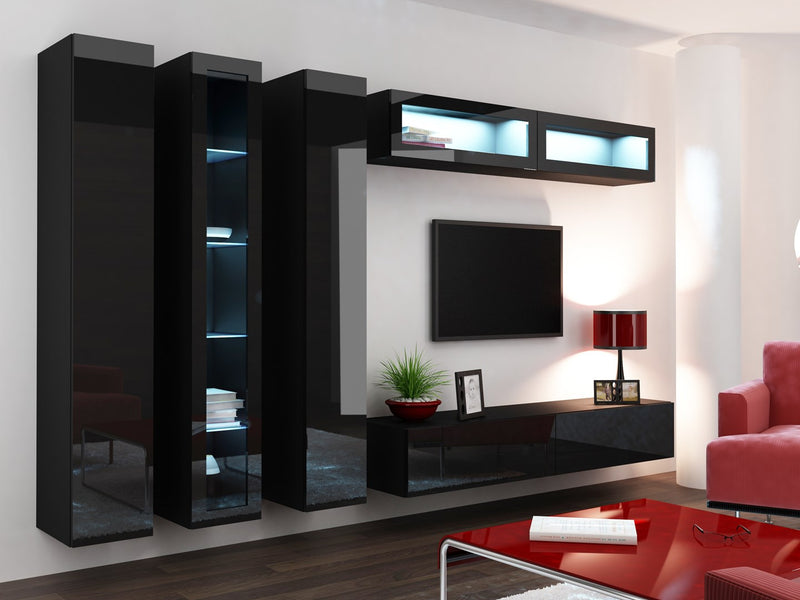 Cama Glass-case VIGO '180' 180/40/30 black/black gloss