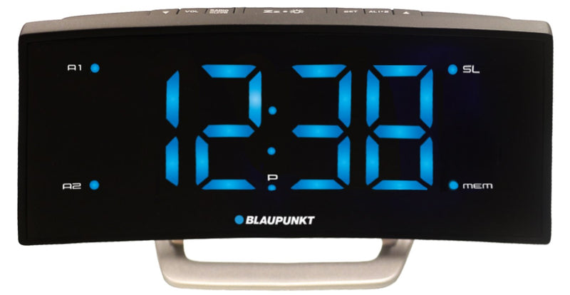 Blaupunkt CR7BK radio Clock Analog & digital Stainless steel