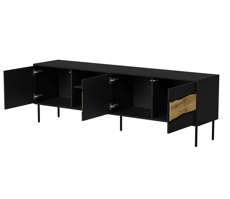 Cama INSERTO 3D1W TV cabinet 190x40x61.5 black + LED
