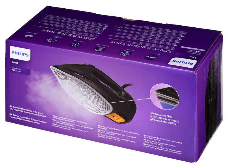 Philips DST7511/80 iron Dry & Steam iron SteamGlide Elite soleplate 3200 W Black
