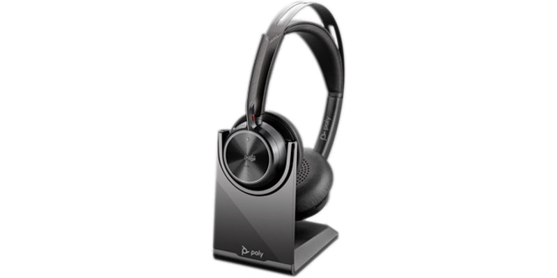 Poly Voyager Focus 2 Microsoft Teams Certified USB-C-C Headset +USB-C/A Adapter +Charging Stand