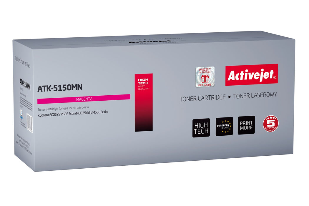 Activejet ATK-5150MN Toner Cartridge (replacement for Kyocera TK-5150M; Supreme; 10000 pages; magenta)