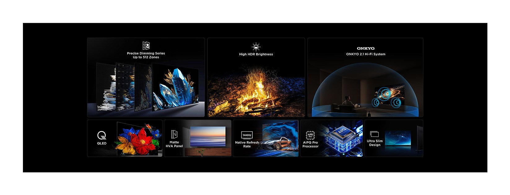 TCL C6K 55C6K TV 139.7 cm (55") 4K Ultra HD Smart TV Wi-Fi Metallic