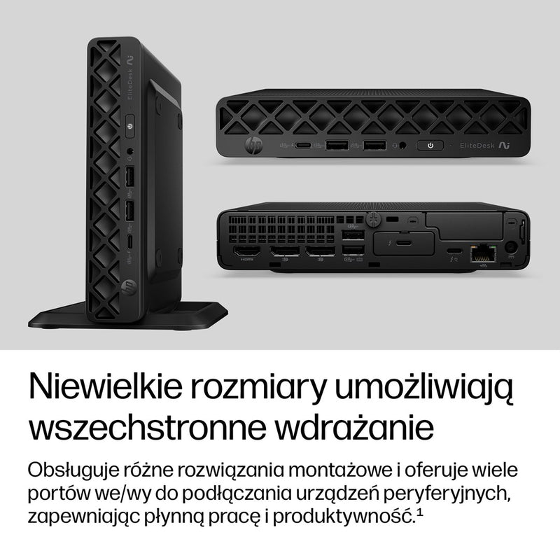 HP EliteDesk 8 Mini G2i Desktop Next Gen AI PC Copilot+ PC Intel Core Ultra 7 356H 16 GB DDR5-SDRAM 512 GB SSD Windows 11 Pro Mini PC