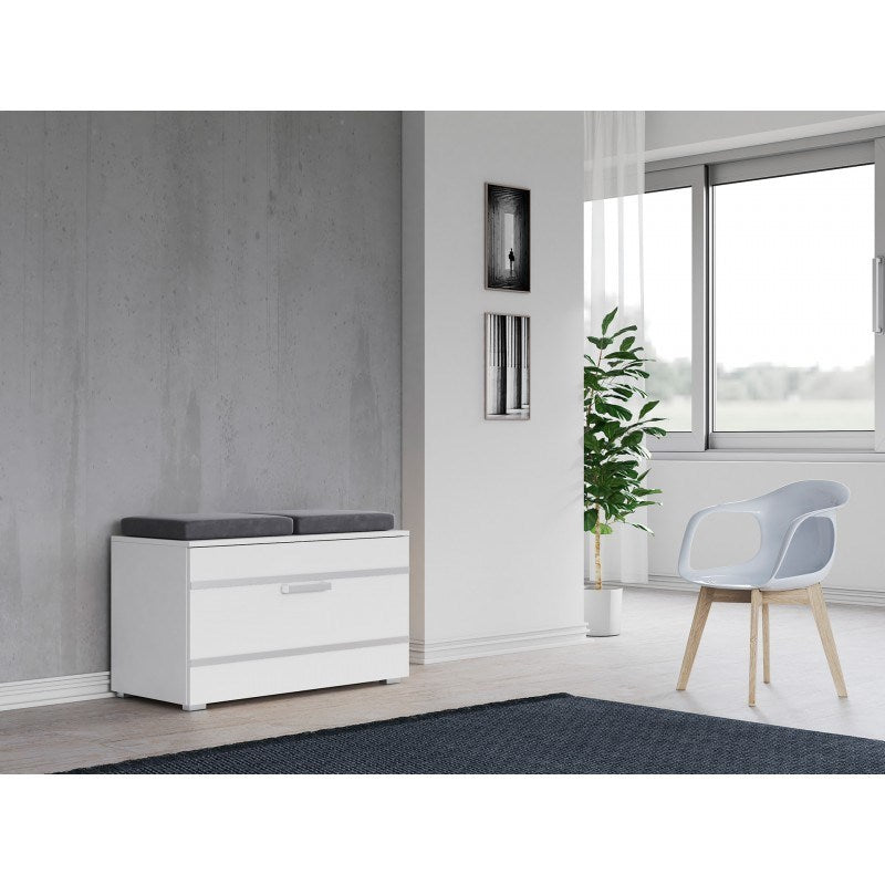 Topeshop OPAL SZAFKA BIEL meuble à chaussures Fermé Blanc