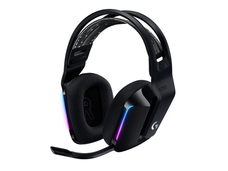 Logitech G G733 LIGHTSPEED Wireless RGB Gaming Headset - Headset - full size - 2.4 GHz - wireless - black