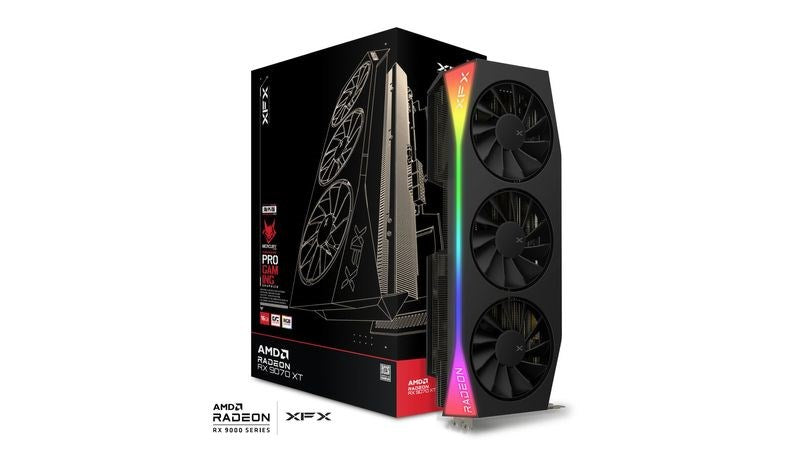 RX 9070 XT 16GB XFX Mercury Gaming RGB OC GDDR6 3 Fan