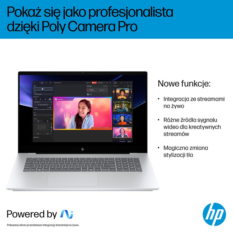 HP OmniBook 7 Next Gen AI 17-dc0219nw Copilot+ PC Intel Core Ultra 5 226V laptop 43.9 cm (17.3") touchscreen Full HD 16 GB LPDDR5x-SDRAM 1 TB SSD Wi-F