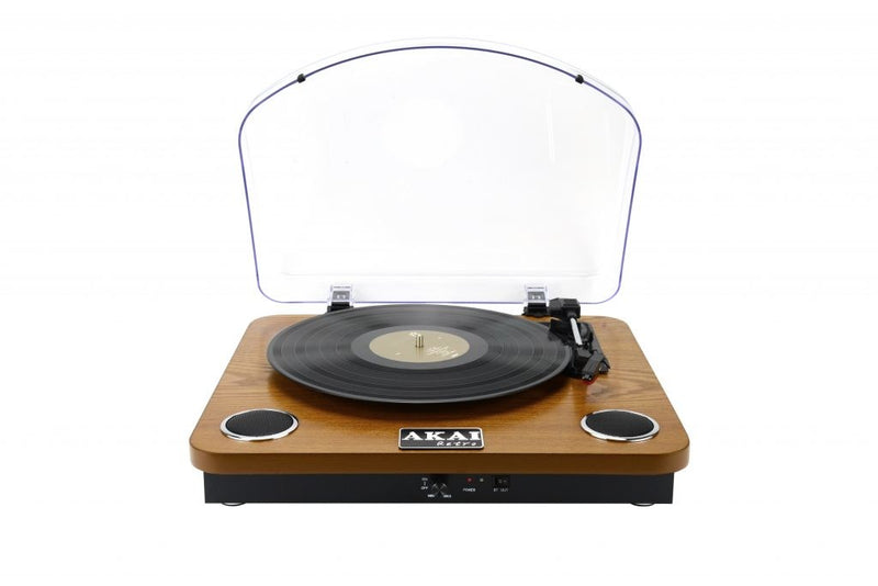 Akai ATT-11BT Belt-drive turntable, brown