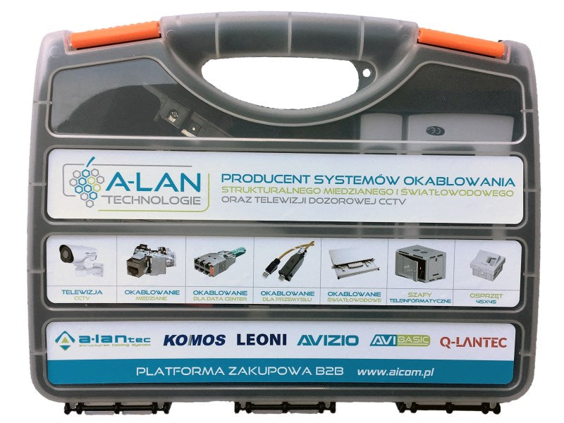 Alantec Set of installation tools in a case (tester, LSA knife, crimper, stripper, RJ45 plugs)