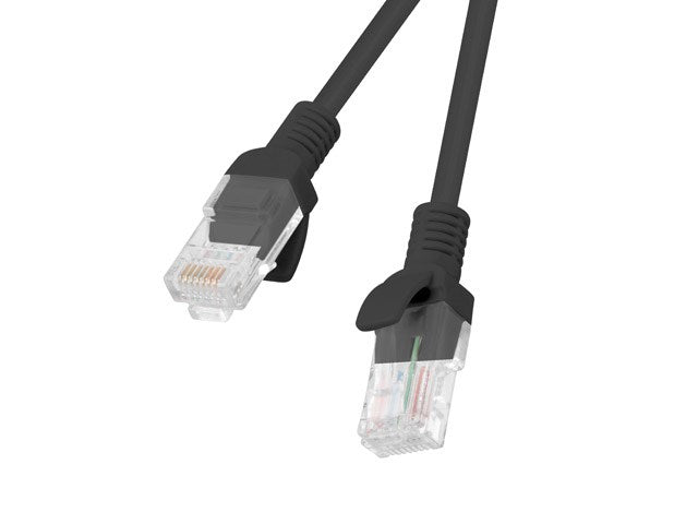 LANBERG PATCHCORD UTP CAT.5E 0.5M BLACK PCU5-10CC-0050-BK