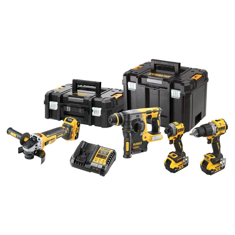 DeWalt DCK429P3T-QW Ensemble combiné DCD805 + DCG405 + DCH273 + DCF850, 18 V noir, jaune