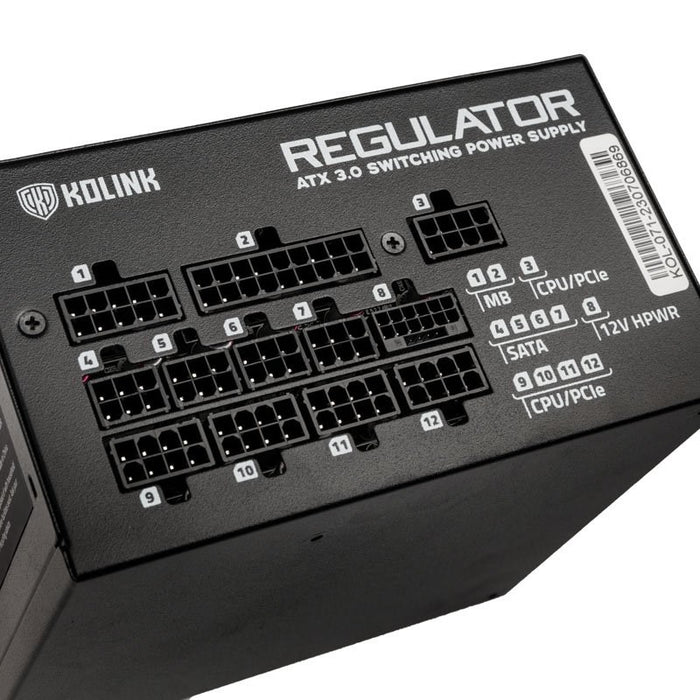 Kolink Regulator 80 PLUS Gold PSU, ATX 3.0, PCIe 5.0, modular - 1000 Watts