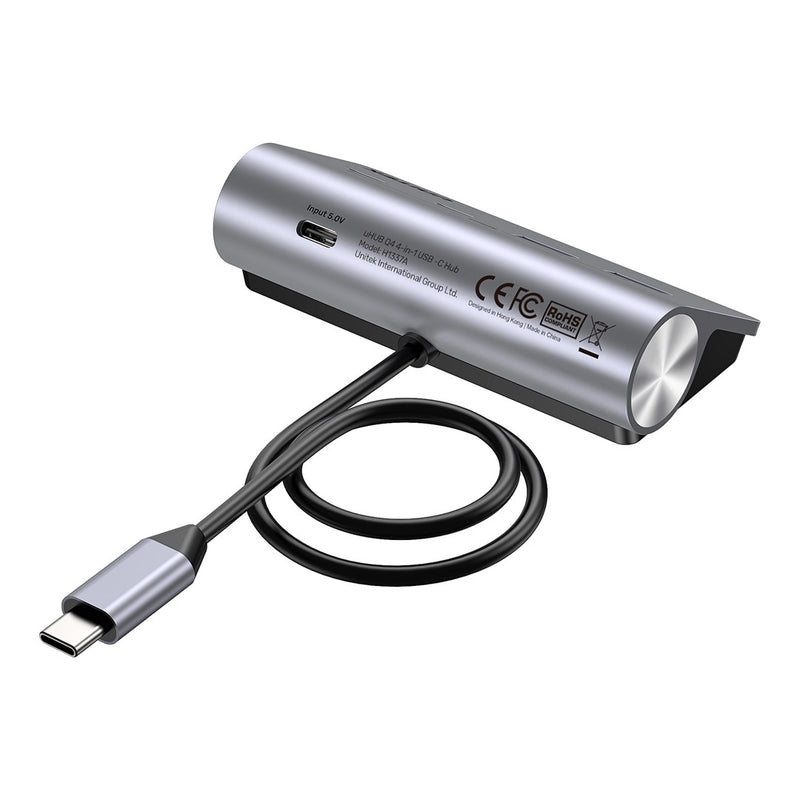 UNITEK ALUMINIUM USB-C HUB 2X USB-A 2X USB-C 5GBPS