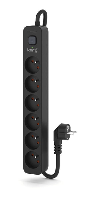 KERG power strip with circuit breaker-6 sockets 16A 3m