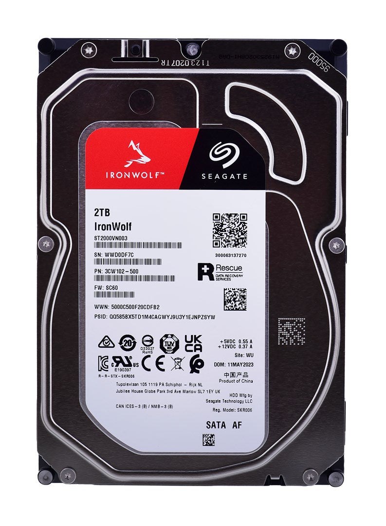 Seagate IronWolf internal hard drive 2 TB 256 MB 3.5" Serial ATA III (ST2000VN003)