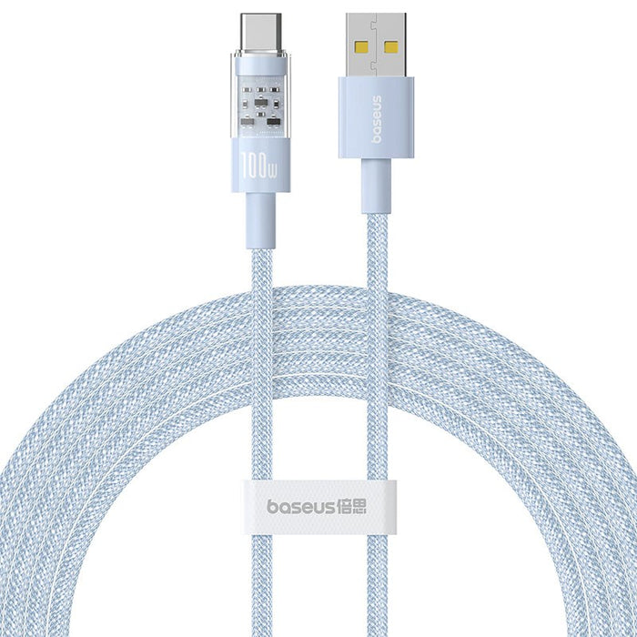 Baseus Gem USB A to USB C fast charging cable 2 m 100 W Blue