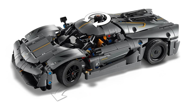 LEGO TECHNIC 42173 Koenigsegg Jesko Absolute Grey Hypercar