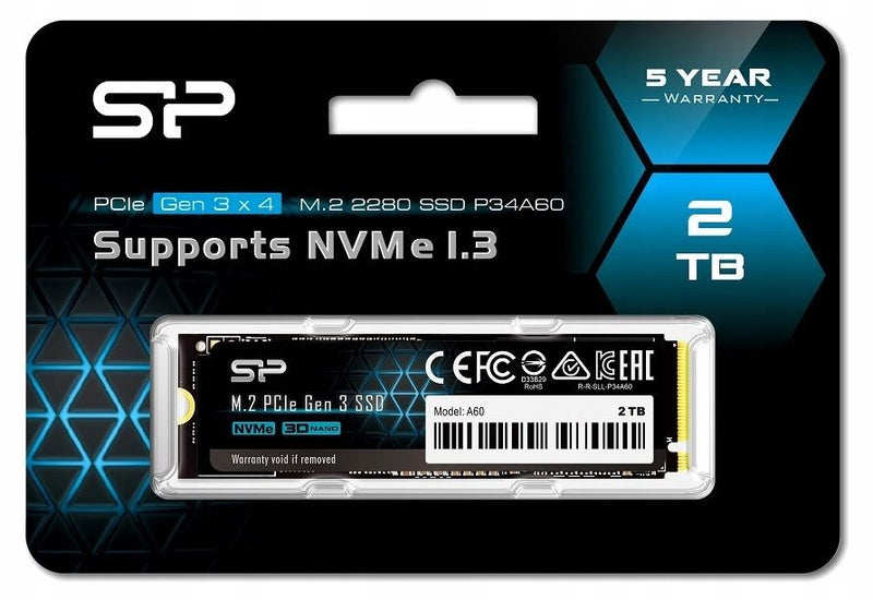 Silicon Power P34A80 M.2 2048 GB PCI Express 3.0 SLC NVMe