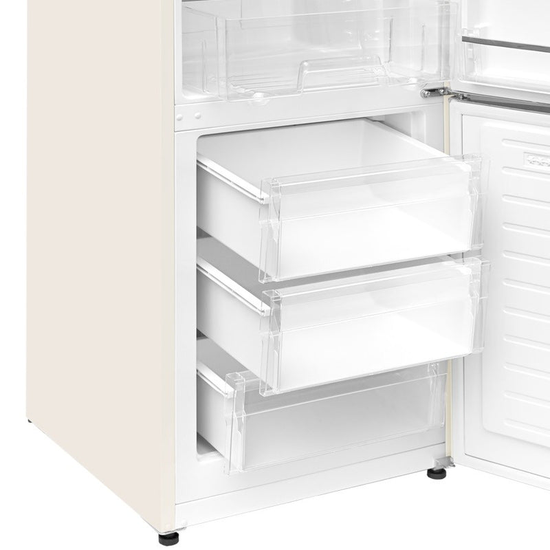 Ravanson LKK-315RM Retro Fridge 597 mm x 707 mm x 1943 mm | 315 l | Total No Frost | Energy Class E | Cream