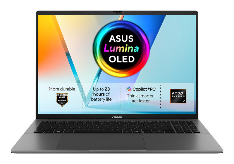 ASUS Vivobook S16 M3607GA-SH011W Copilot+ PC AMD Ryzen™ AI 7 445 Laptop 40.6 cm (16") WUXGA 16 GB DDR5-SDRAM 512 GB SSD Wi-Fi 6 (802.11ax) Windows 11
