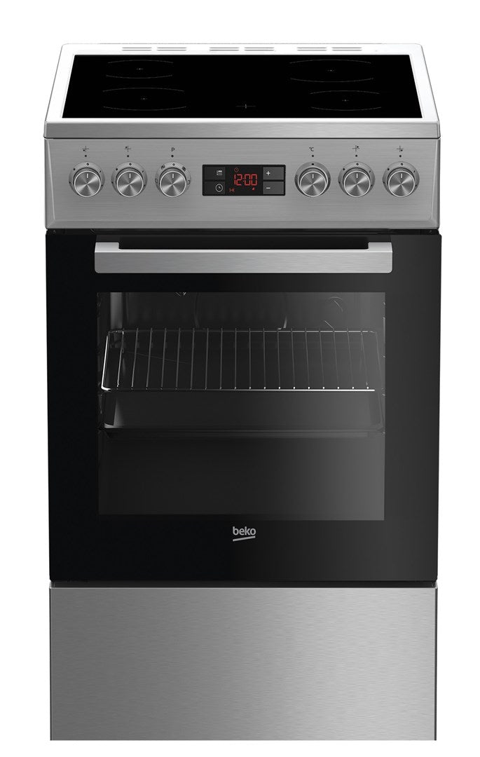 Beko FSM57300GX Freistehender Elektroherd Glaskeramik Edelstahl A