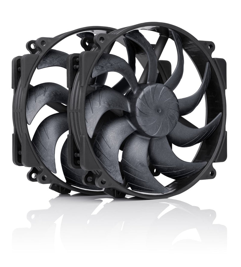 NF-A14x25r G2 PWM Sx2-PP chromax.black - dual fan set, black