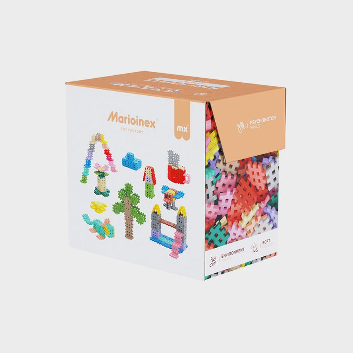 Marioinex Mini Waffle building blocks, 200 pieces in pastel colours
